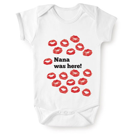 Personalized Grandma Was Here Snapsuit and Toddler Shirt