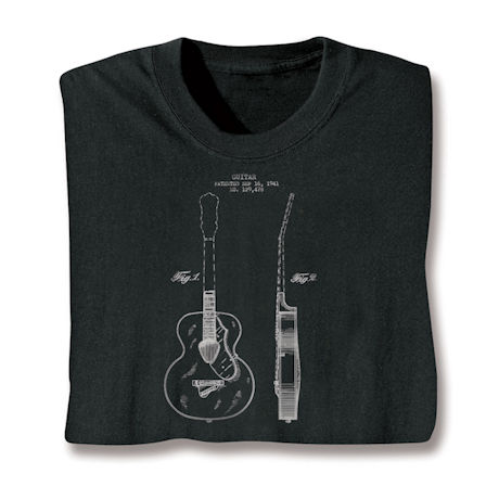 Product image for Vintage Patent Drawing Shirts - Guitar