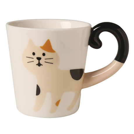 Cat Tail Mugs - Calico Cat