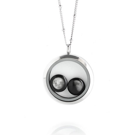 Moonglow Lovers in a Locket Necklace
