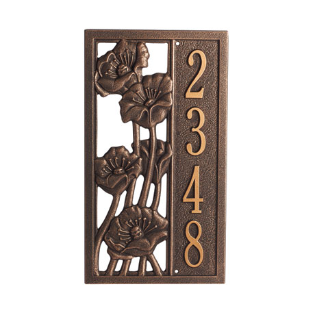 Product image for Poppies Custom Address Plaque