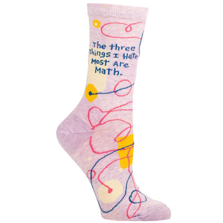Product image for Sassy Socks - I Hate Math