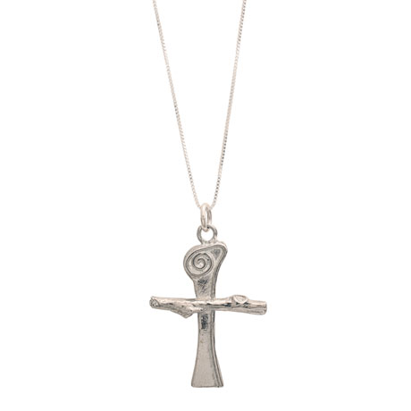 Scroll Cross Necklace
