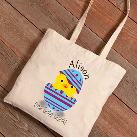 Personalized Easter Tote - One Cute Chick