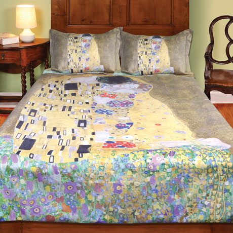 Product image for Klimt The Kiss Painting Duvet Cover  (Full/Queen) and Set of 2 Shams Bedding Set