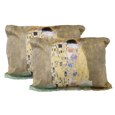 Product image for Klimt The Kiss Painting Set of 2 Shams