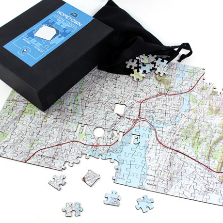 Product image for Home Sweet Home Wooden Map Puzzle - Centered on Your Home Address