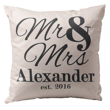 Product image for Personalized Mr. & Mrs. Throw Pillow