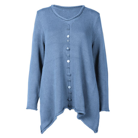 Button Accent Tunic Sweater