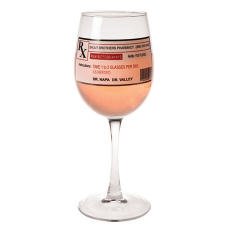 Novelty or Gift Prescription Wine Glass