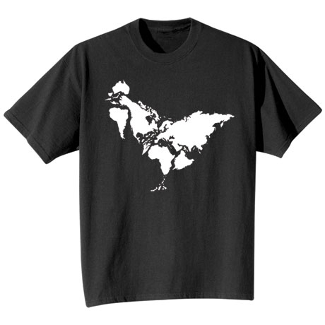 World Chicken Map T-Shirt or Sweatshirt