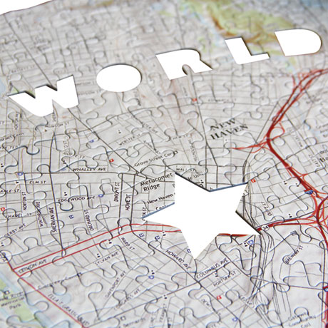 Personalized I Love You Dad Map Puzzle - Centered on any address you choose.