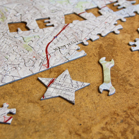 Product image for Personalized World's Greatest Dad Map Puzzle - Centered on any address you choose.