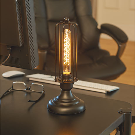 Edison Style Caged Table Lamp