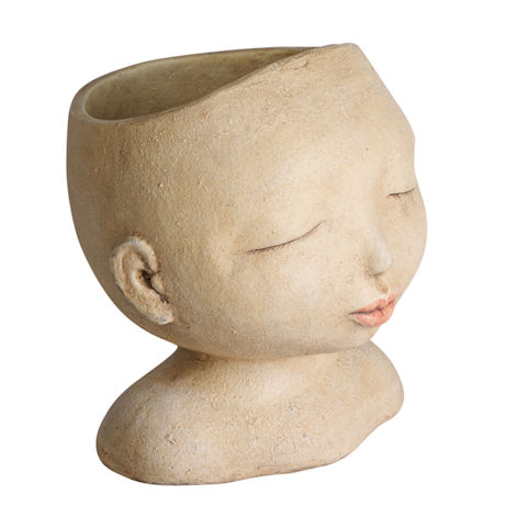 Product image for Head of a Lady Indoor/Outdoor Resin Planter