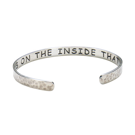 It's What's on the Inside That Counts Cuff - Stainless Steel