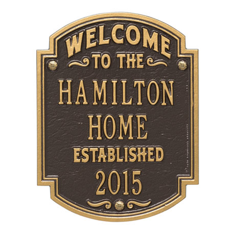 Product image for Personalized 'Welcome to Our House' Wall Plaque