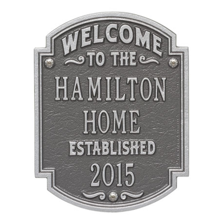 Product image for Personalized 'Welcome to Our House' Wall Plaque