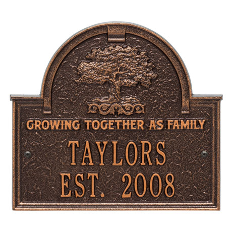 Personalized Family Tree Anniversary Plaque