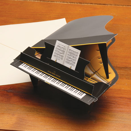Baby Grand 3-D Piano Greeting Card