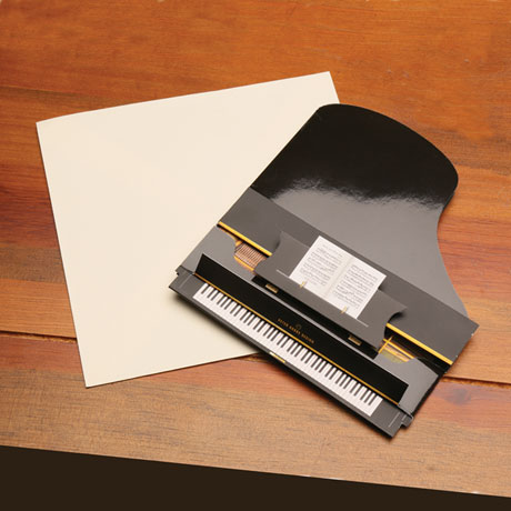 Baby Grand 3-D Piano Greeting Card