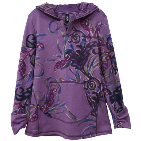 Hand-Painted Hooded Pullover