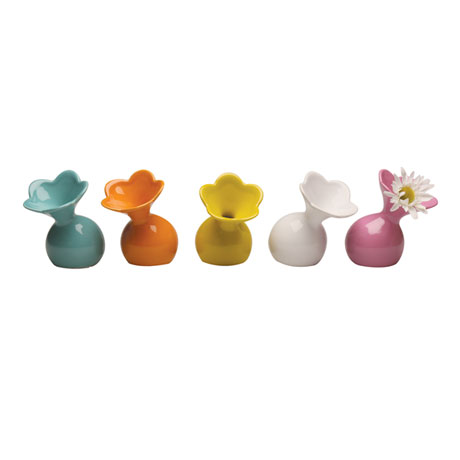 Ceramic Flower Mini Vases Set