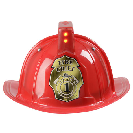 Jr Firefighter Helmet, Red with Siren & Light