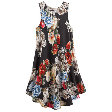 Product image for Peonies Trapeze Dress and Coordinating Scarf
