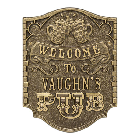 Personalized Welcome Pub Plaque