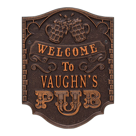 Product image for Personalized Welcome Pub Plaque
