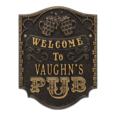 Product image for Personalized Welcome Pub Plaque
