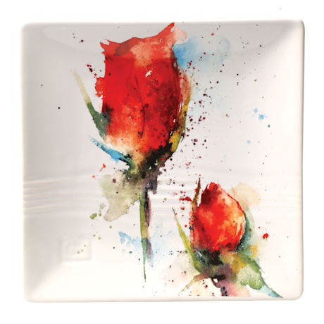 Dean Crouser Pansy Flower Snack Plate