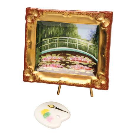 Product image for Genuine Limoges Box with Monet's 'Japanese Footbridge'