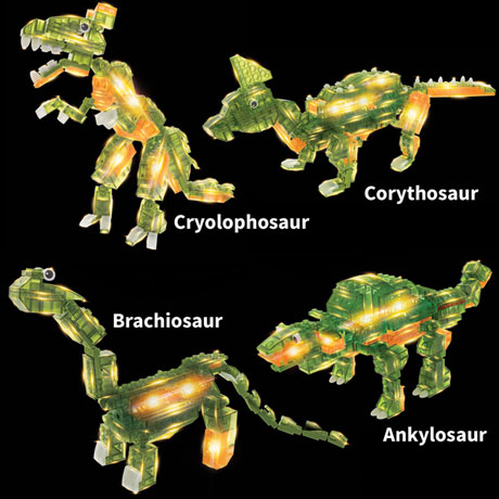 Product image for Dinosaur Laser Pegs Kit - Light Up Building Block Construction Toy