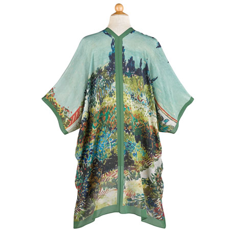 Impressionist Garden Silk Kimono Jacket