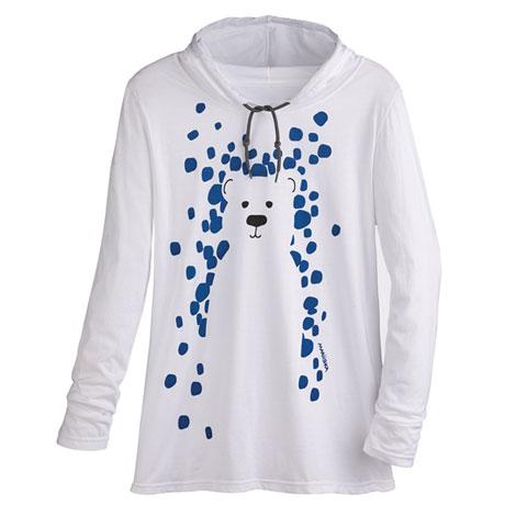Product image for Marushka Snow Bear Hooded T-shirt