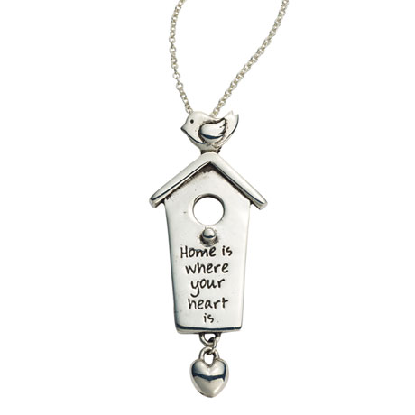 Home Is Where Your Heart Is Sterling Necklace