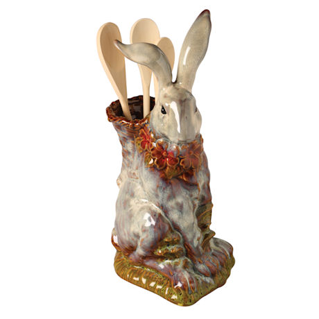Porcelain Rabbit Utensil Holder