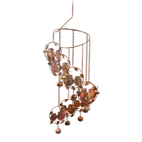 Product image for Owls and Bells Spiral Wind Chime