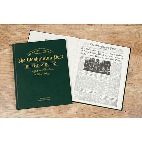 Product image for Personalized Newspaper Birthday Books - Green