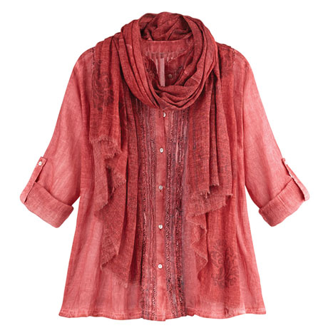 Product image for Desert Rose Shirt and Scarf