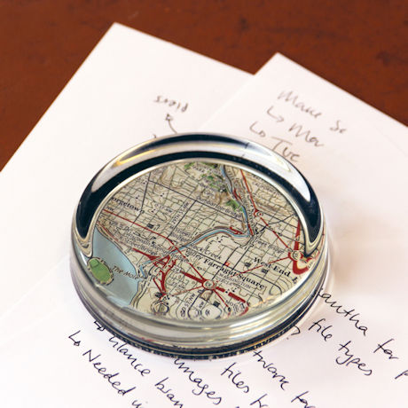 Personalized Map Paperweight - Centered on your address