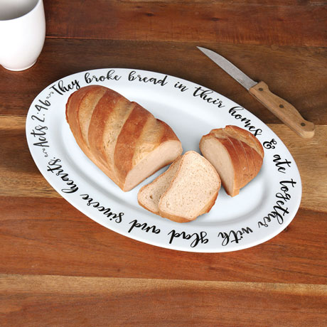Product image for They Broke Bread Ceramic Platter