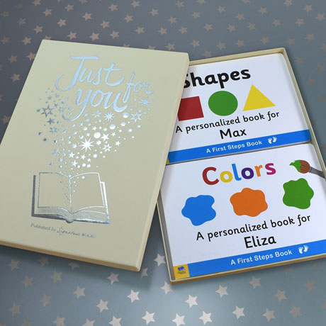 Personalized Learn Your Colors & Shapes Toddler Board Book Set