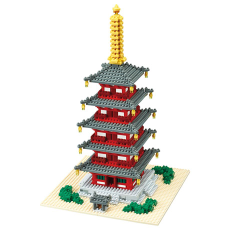 Product image for Nanoblock Micro-Sized Building Blocks Pagoda Set