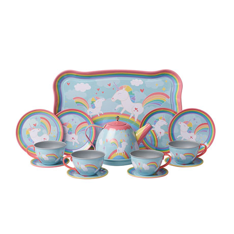 Product image for Unicorn Tiny Tin Tea Set