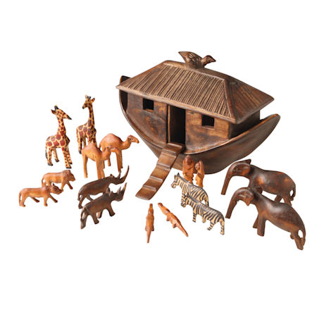 Hand-Carved Noah&rsquo;s Ark