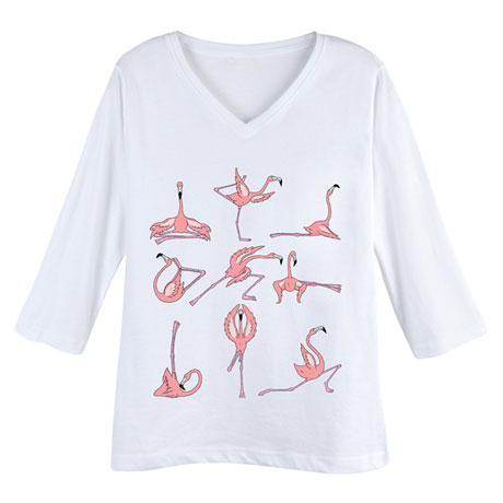 Product image for Flamingo Yoga Ladies' T-shirt