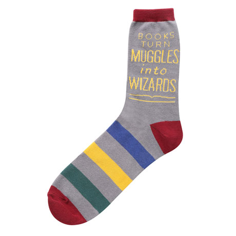Product image for Books Turn Muggles into Wizards Socks